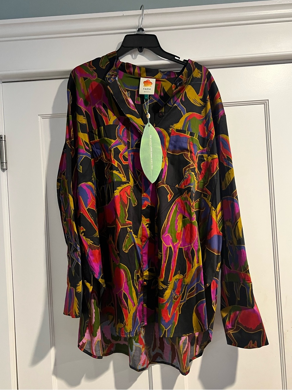 Farm Rio Wild Horses Top - Sz. L - NWT - Picture 4 of 10